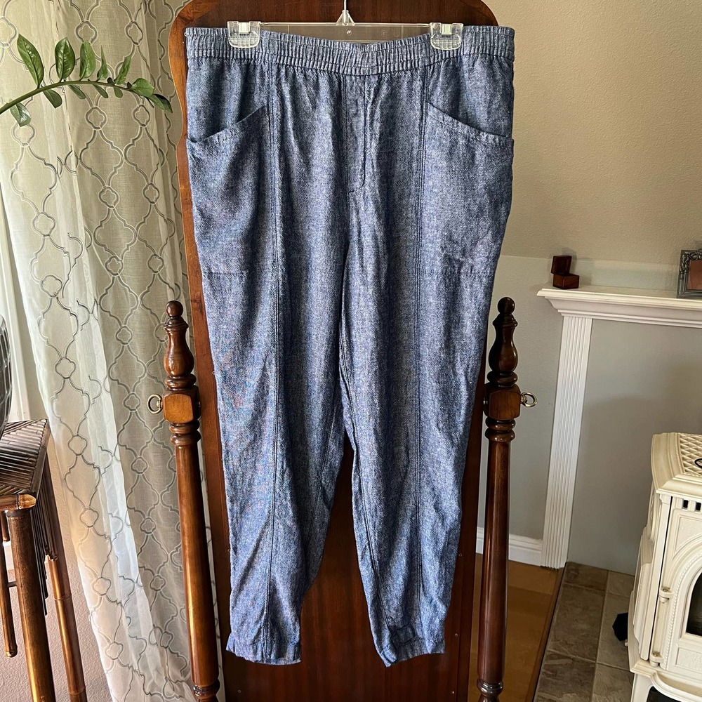 Old Navy large lightweight loose fitting linen blend beach pants
